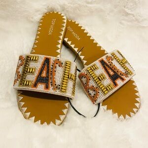 🏝️NEW Embellished Beach Sandals - Women’s Size 7.5